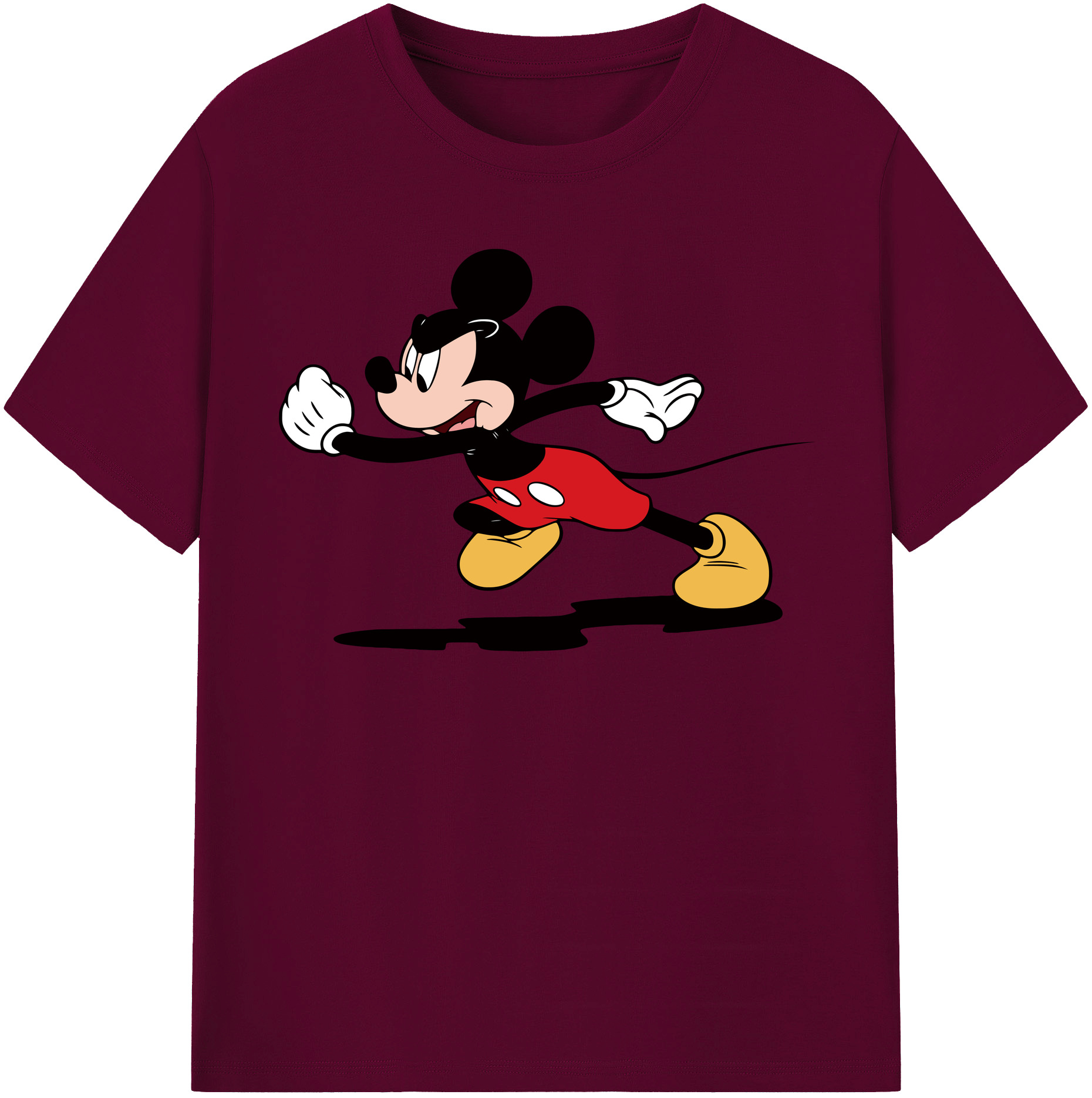 （画像用） ミッキーマウス Mickey Mouse レディースカジュアルプリントTシャツ（綿100％）